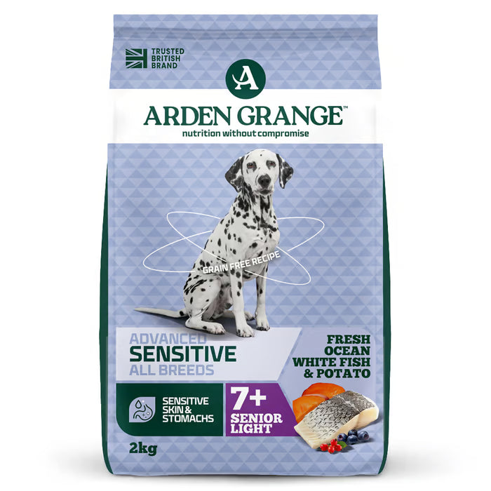 Arden Grange Senior Grain Free Sensitive Dry Dog Food, Light Ocean White Fish & Potato
