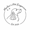 Logo of Merlin's Pet Emporium with a dog illustration and establishment year 2026.