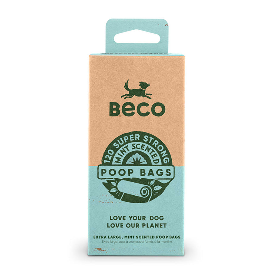 Beco mint scented poo bags - (120 bags)