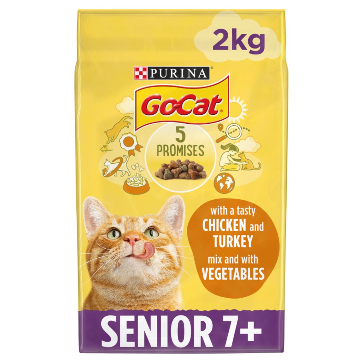 GO-CAT 7+ Senior Cat Chicken & Turkey