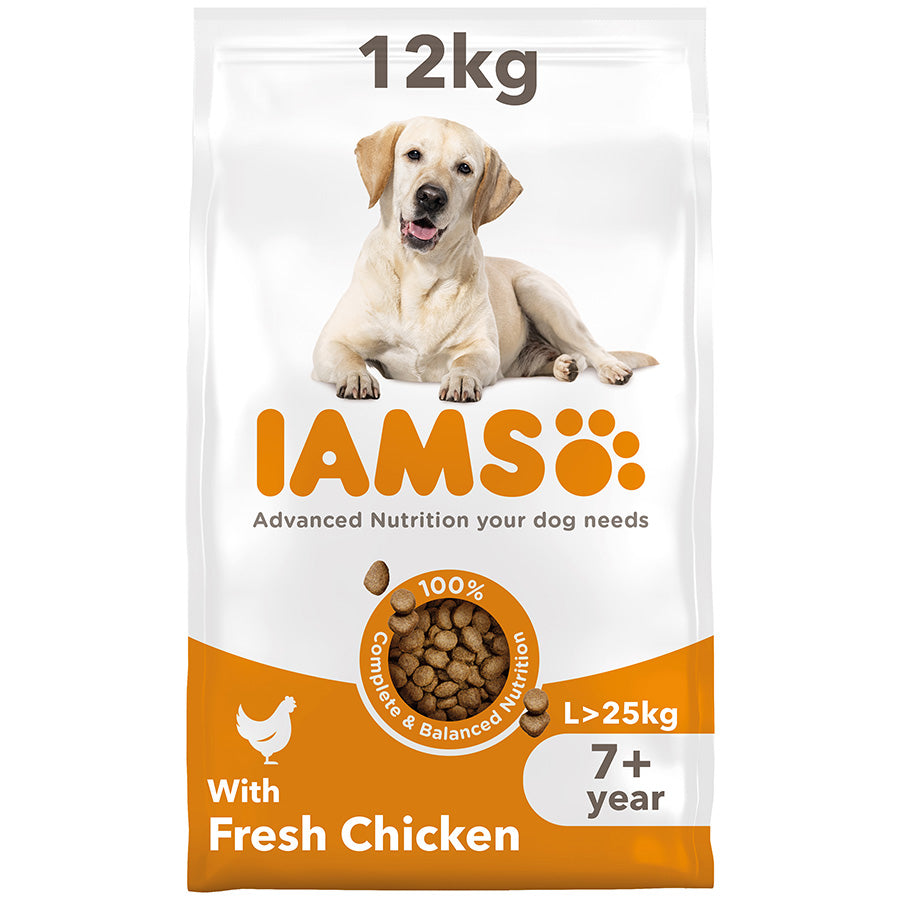 Iams Large Breed Senior Dry Dog Food Chicken 12kg