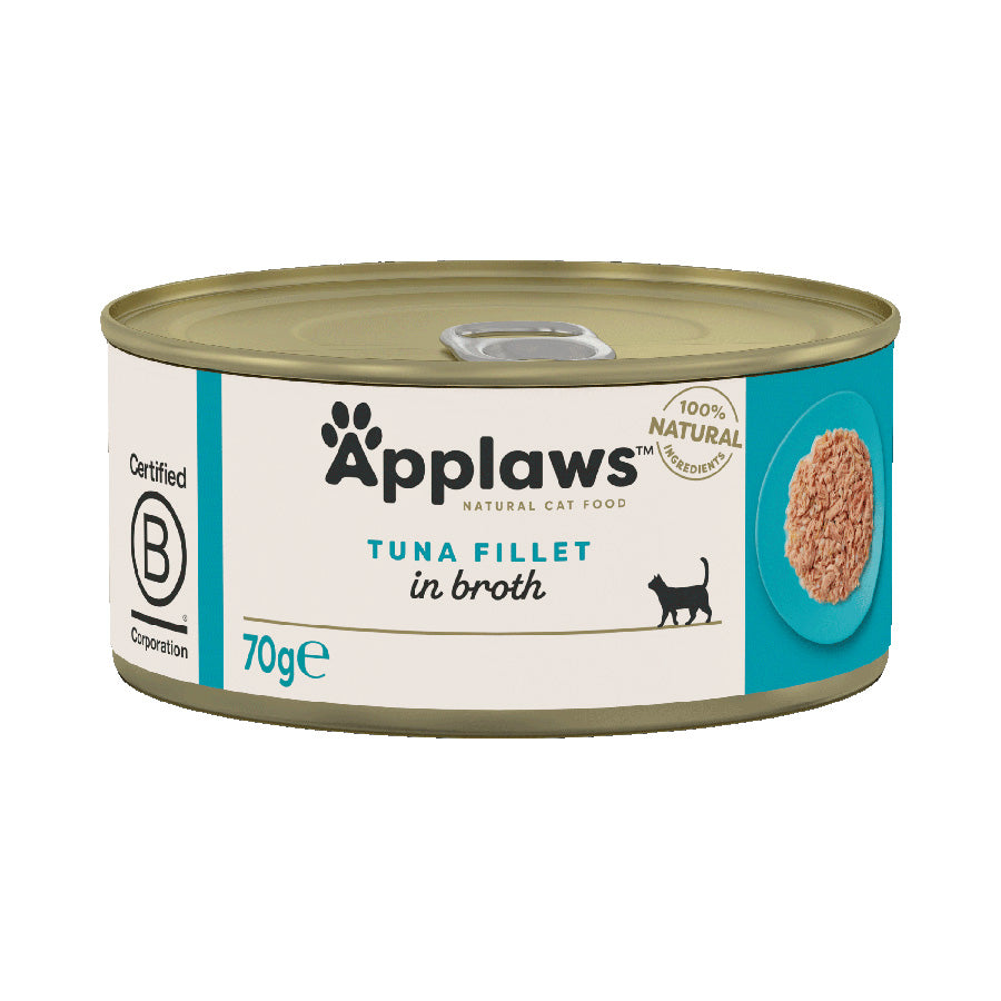 Applaws Natural Wet Adult Cat Food Tuna Fillet in Broth 70g