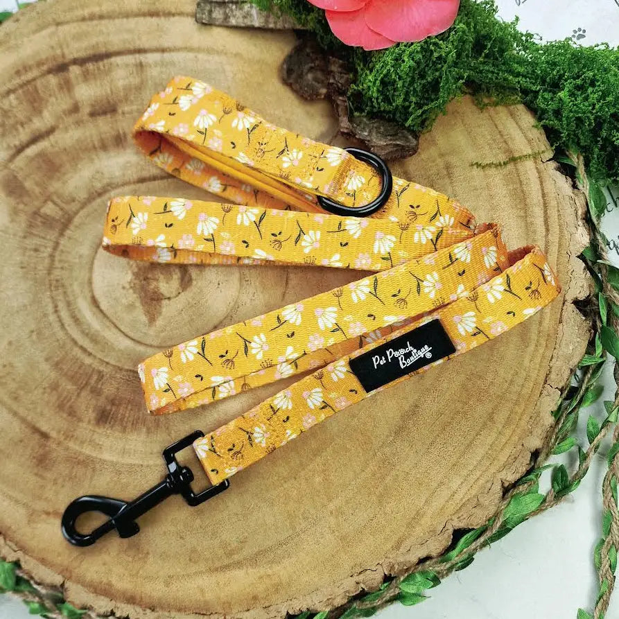 Sunshine Daisy Yellow Dog Lead