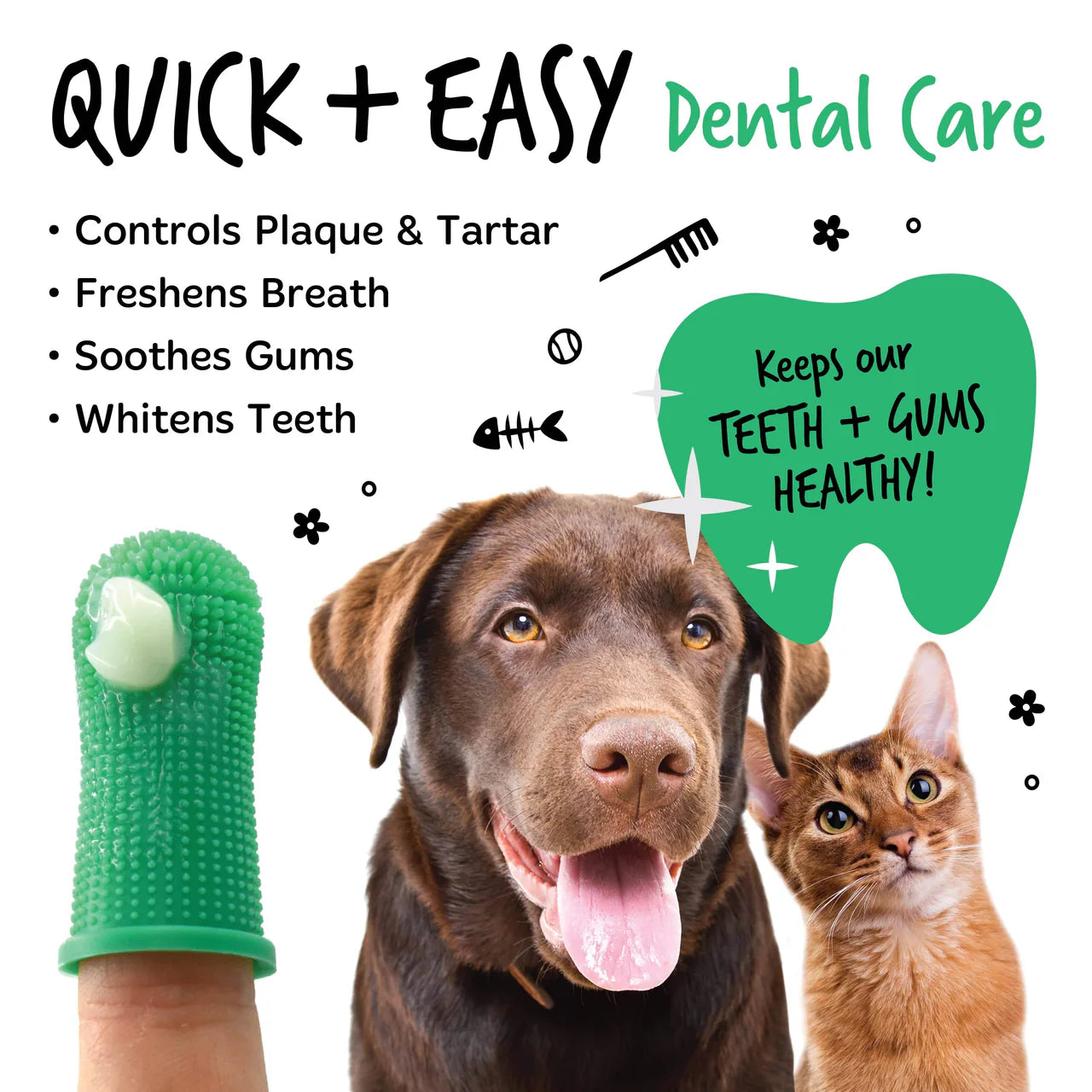 Bugalugs Silicone Finger Toothbrush – Gentle and Effective Oral Care for Your Pet