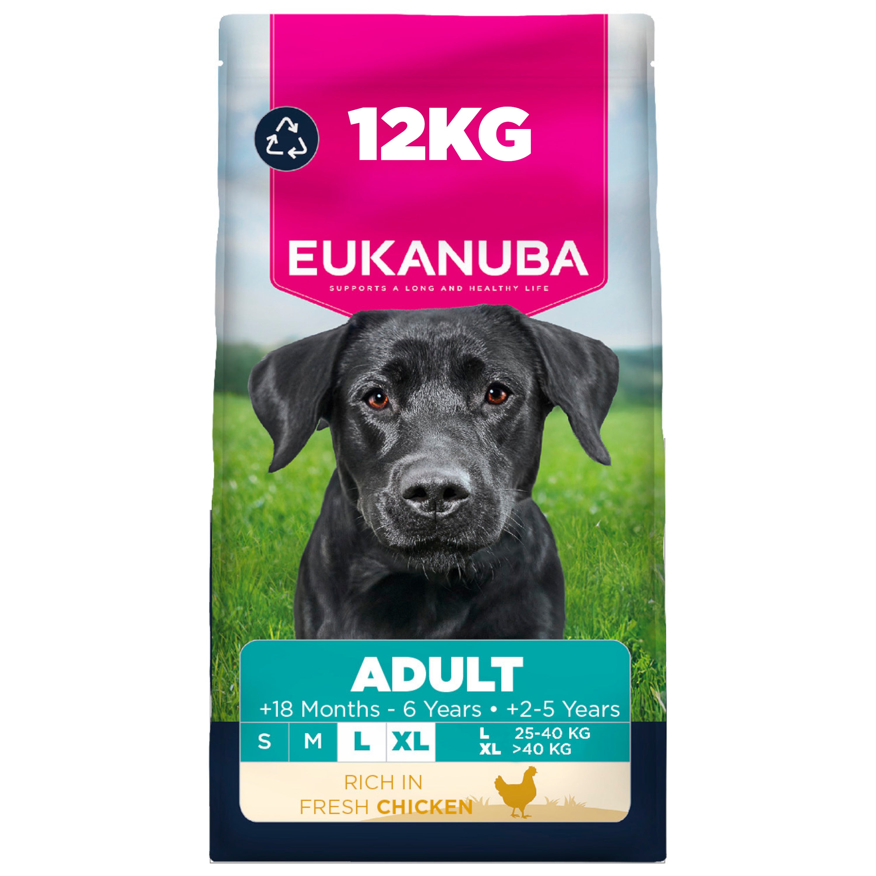 EUKANUBA Active Adult Large Breed rich in fresh chicken 12kg