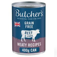 12 x Butchers Beef & Liver Grain Free Recipe in Jelly