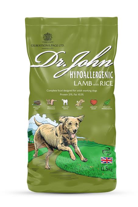 Dr John Hypoallergenic Adult Dry Dog Food (Lamb & Rice) 12.5kg