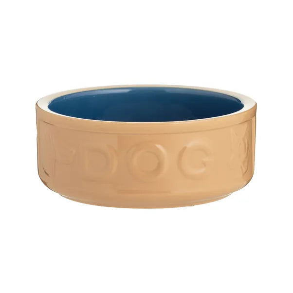 Mason Cash Cane 18cm & Blue Lettered Dog Bowl